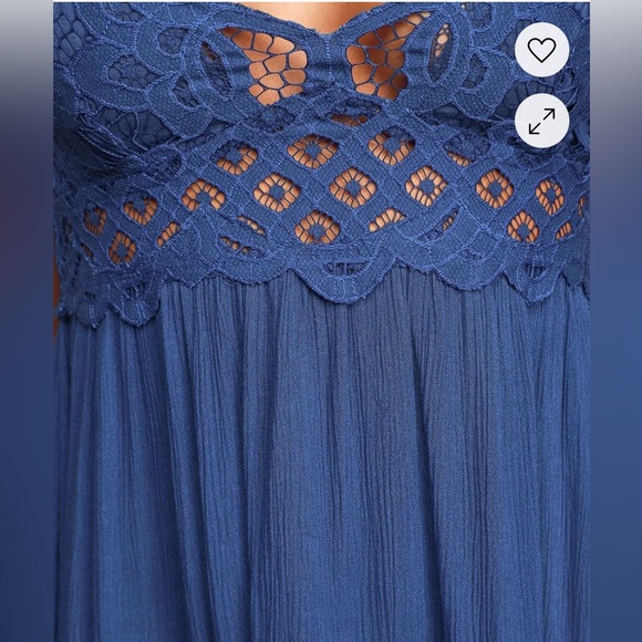 Like new! Free People Adella Slip Dress Blue Size S - Picture 5 of 6